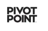 A black and white logo of pivot point.